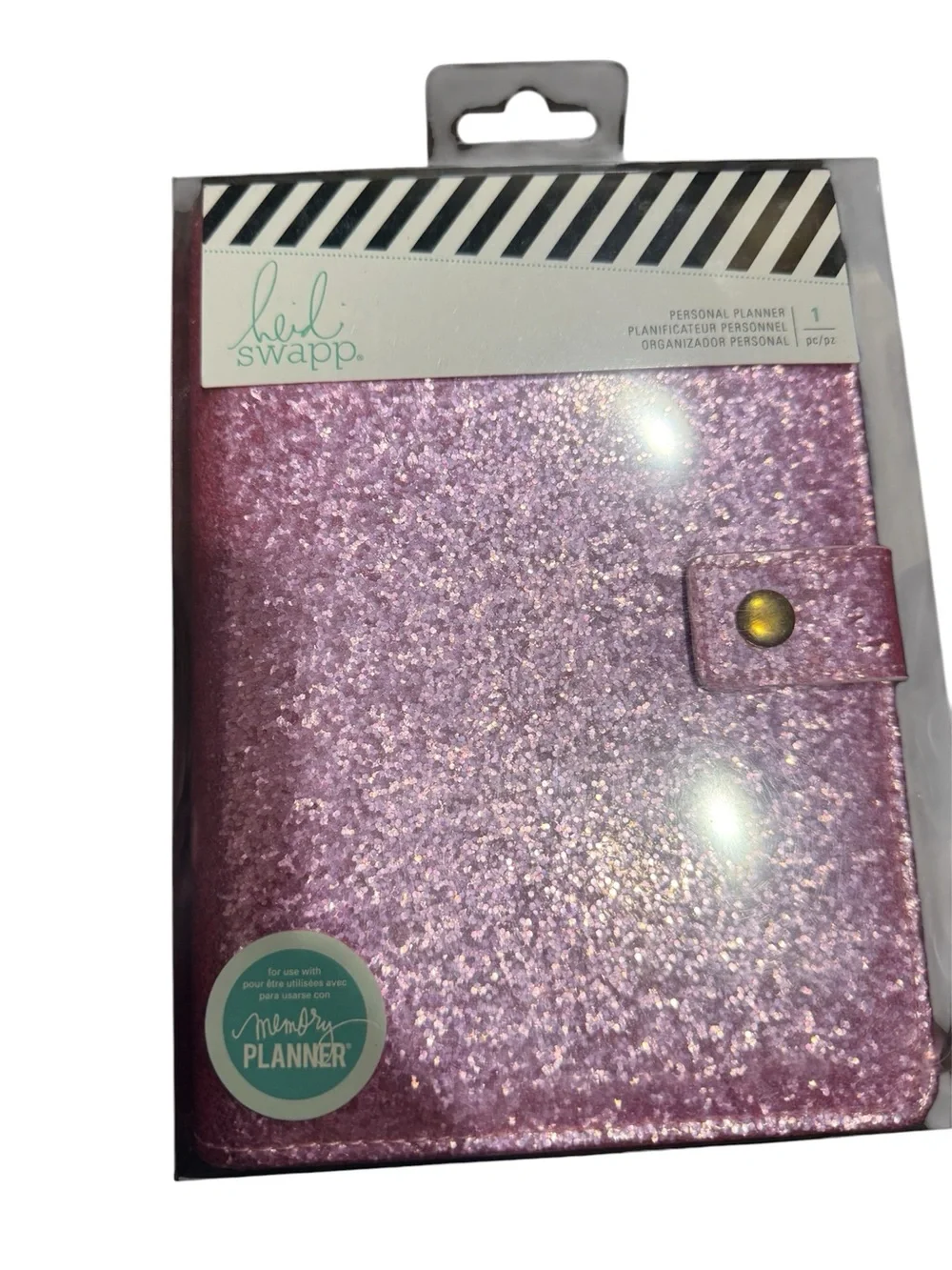Heidi Swapp Pink Glitter Personal Planner